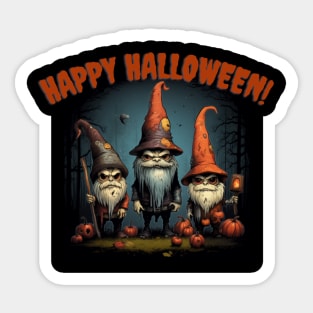 Halloween gnomes, happy halloween Sticker